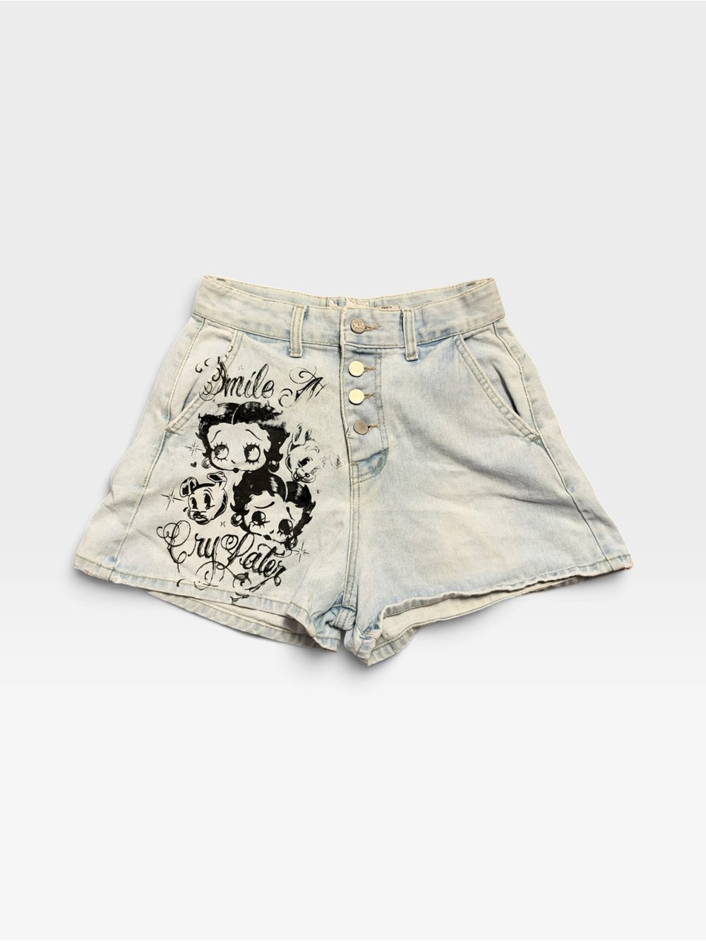 Upcycled X2 Shorts Betty Boop